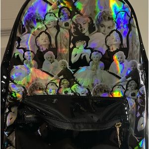 Leather backpack with Marilyn Monroe
